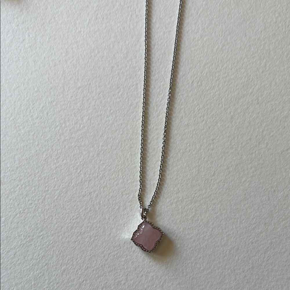 Kendra Scott Mallory Silver and pink Pendant Necklace